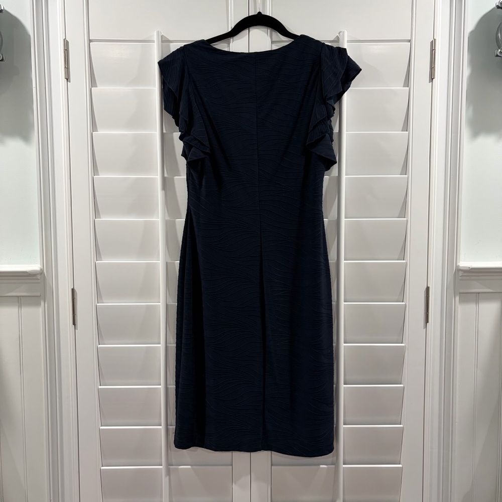 Tommy Hilfiger Flutter Sleeve Textured Jersey Minidress - Picture 8 of 9